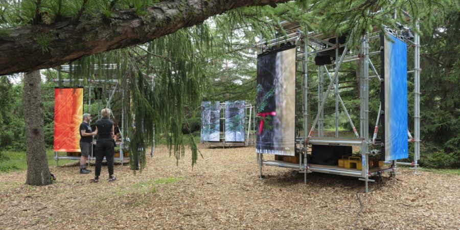 photo of installation bois eau métal